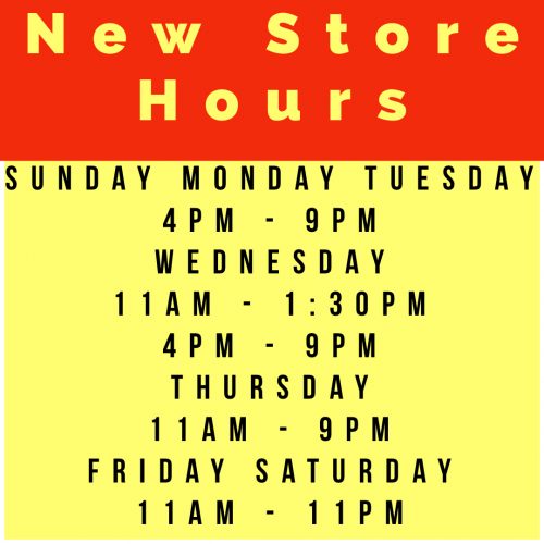 New Store Hours